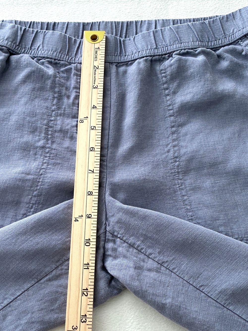 J. Jill Linen Blend Wide Leg Cropped Pants S Petite Gray Pull On Coastal Resort - Picture 10 of 15